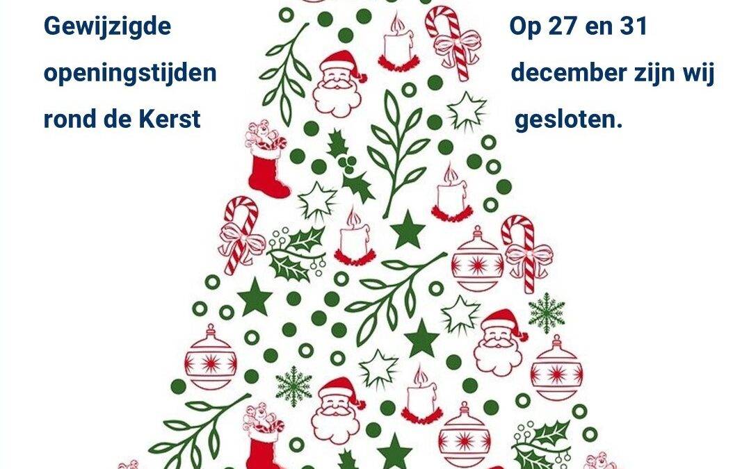 Op 27 en 31 december is ons kantoor gesloten