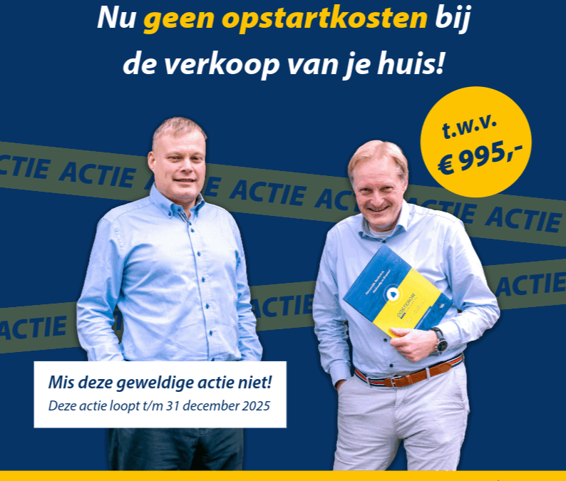Eindejaarsactie: geen opstartkosten bij verkoop in november en december 2025